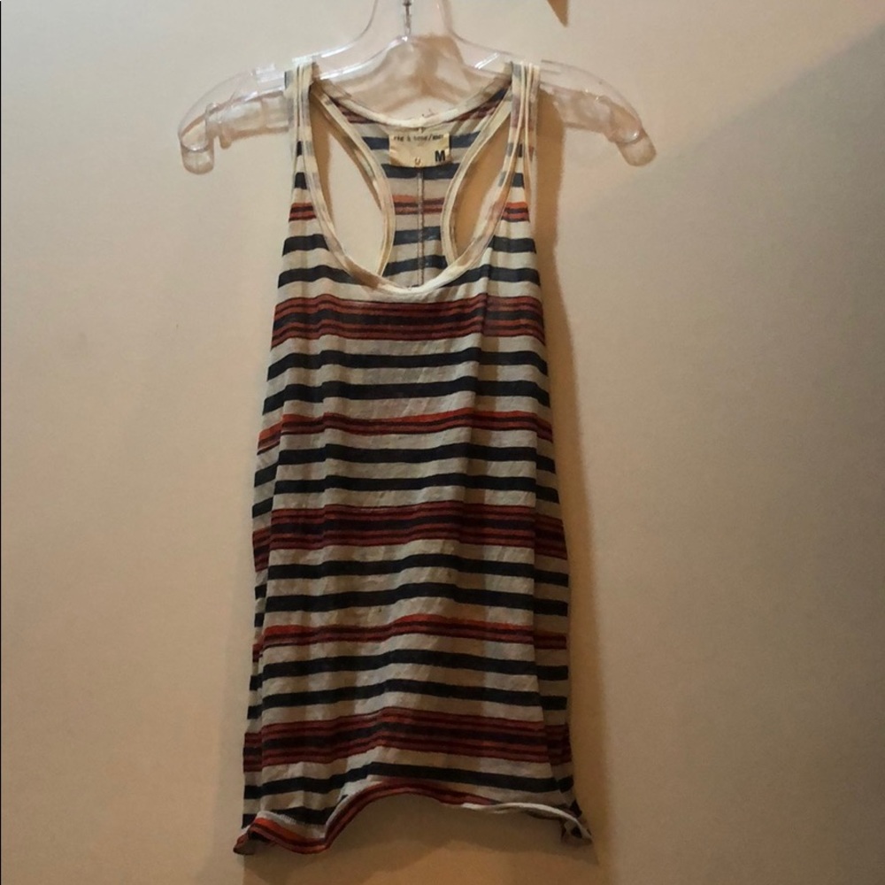Red white and blue rag and bone knit tank